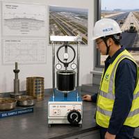 California Bearing Ratio CBR Tester Soil Testing Machine Road Construction Lab Equipment Manual Electric Test Apparatus