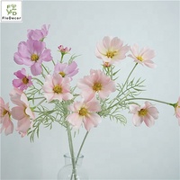 Bunga Sutra Cosmos Putih Kuning Pink Daisy Krisan Berkualitas Tinggi 6 Kepala
