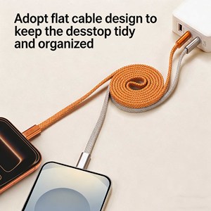 100W USB-C to USB-C Magnetic Self-<b>Coiling</b> Charging <b>Cable</b> 27W PD Braided Fast Data Cord for Phone Tablet Laptop - Product Image 4