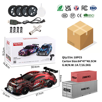 Auto RC de Alto Rendimiento para Derrapes, Escala 1/16, 4WD, 2.4GHz, 18KM/H, con Luz y Spray, Recargable por USB, para Niños y Adultos