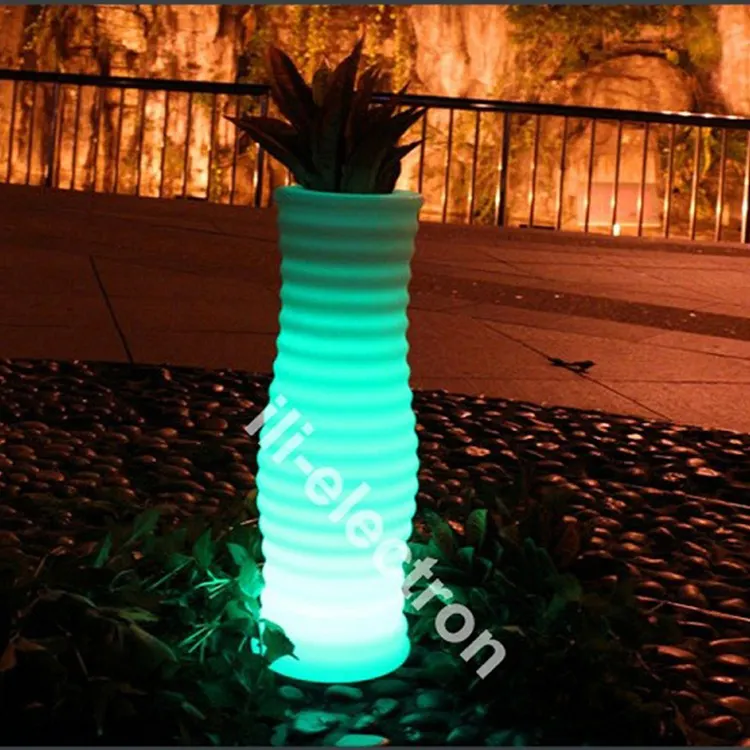 Top Sales Rechargeable Flashing LED Lighted flower pot