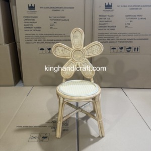 Chaise pour enfants en rotin faite à la main de style bohème pour la location d'événements, décoration de mariage, meubles en osier naturel - Product Image 5