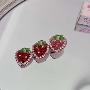 Horquilla de <span class=keywords><strong>Fresa</strong></span> con Diamantes de Imitación, Pinza para el Cabello con Brillo de Frutas, Accesorio de Moda para Peinados Diarios, Regalo de Joyería - Product Image 6
