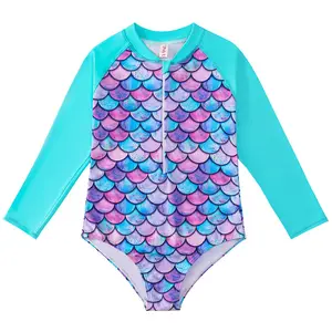 Maillot de bain une pièce motif fleur mignon pour petites filles, vêtements de plage pour bébé