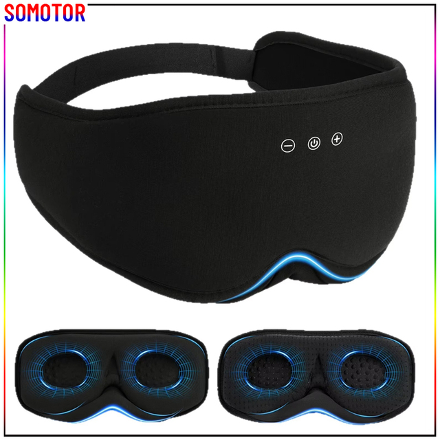 Cotton Bamboo 3D Sleep Eye Mask Bluetooth 54 Dual-device Music 3D Light-blocking Breathable