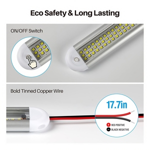 Barre lumineuse intérieure <span class=keywords><strong>LED</strong></span> <span class=keywords><strong>pour</strong></span> VR 120LED 1500LM 12W, <span class=keywords><strong>12V</strong></span> DC Bande lumineuse <span class=keywords><strong>LED</strong></span> <span class=keywords><strong>pour</strong></span> voiture avec interrupteur marche/arrêt <span class=keywords><strong>pour</strong></span> remorque, camion, <span class=keywords><strong>camping</strong></span>-<span class=keywords><strong>car</strong></span>. - Product Image 3