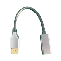 Câble adaptateur FARSINCE 0,2 m DP 1.4 vers HDMI 2.1, coque en alliage d'aluminium, cordon convertisseur vidéo 8K 60Hz 4K UHD