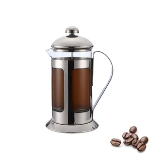 Özel paslanmaz çelik seyahat taşınabilir fransız kahve ve çay basın makinesi