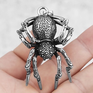 Men's and Women's Gothic Devil Spider Pendant Necklace Casual Street Party Stainless Steel Jewelry for Halloween - Product Image 2
