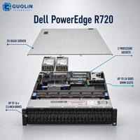 Serveur rack Dell PowerEdge R720 double socket 2U pour la gestion de bases de données et les applications professionnelles, infrastructure informatique
