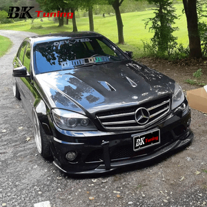 Capó Delantero de Fibra de Carbono BK Tuning para Mercedes Benz Clase C C63 W204, Modificación Previa AMG, Capós para Motor - Product Image 6