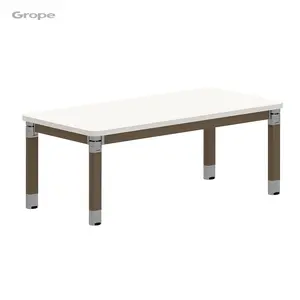 Table basse en bois de réception de meubles de bureau carrés chauds pour l'ensemble de bureau de causerie