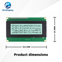 Module d'écran LCD COB avec interface IIC/I2C SJXD2004A-IIC, rétroéclairage LED, haute luminosité, FSTN positif, matrice de points 20x4, SCCdisplay