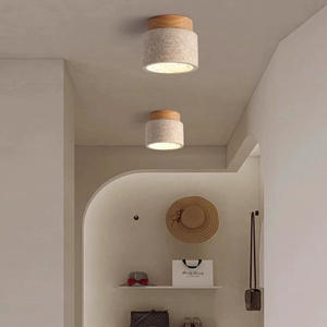 Lampe de balcon style Wabi-Sabi, rétro, pour hall d'entrée, couloir, pierre de grotte, ancien, japonais Chabi-S - Product Image 4