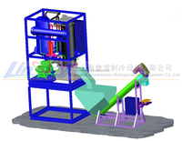 Machine à glace tubulaire avec trémie de stockage de glace à vis