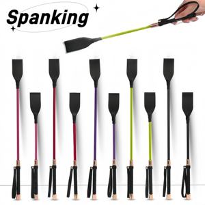 Giocattoli Sessuali SM, Frusta in Pelle Allungabile, Accessori Erotici per Coppie, Paddle SP, Frusta Nera per Discipline e Sculacciate - Product Image 1