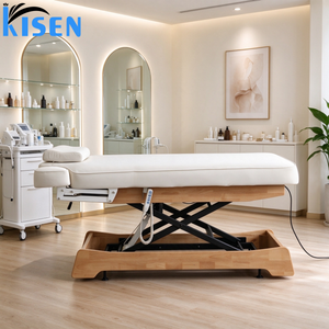เตียงนวดไฟฟ้าปรับระดับได้ 3 มอเตอร์ รุ่นใหม่จาก Kisen สำหรับร้านเสริมสวย โครงไม้ทันสมัย พร้อมระบบทำความร้อน - Product Image 6