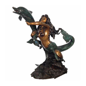 Art de jardin Décoration intérieure Artisanat en métal Femme <span class=keywords><strong>nue</strong></span> sexy Statue de sirène grandeur nature - Product Image 5