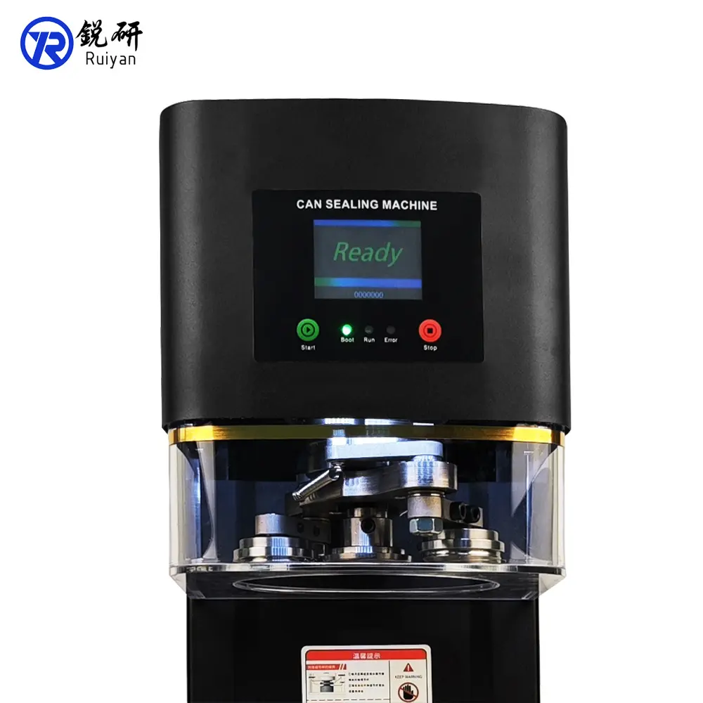 Automatic desktop beverage beer can sealing machine for paper  metal  plastic cans cappingaluminum can sealing machine