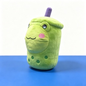 <b>Bear</b> Bubble Tea Cartoon Plush Pillow Adorable Fluffy Embroidered & Embossed Printing Stress Relief Plush - Product Image 5