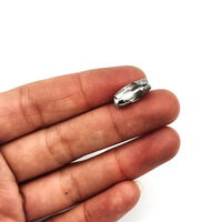Connecteur de fermoir à chaîne à billes en acier inoxydable Tongtong AC1-183, taille mm, boucle de ceinture pour collier, bracelet, composant de bijoux
