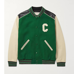 dark green varsity jacket