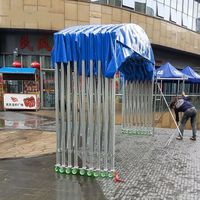 Grand abri de voiture pliable, auvent de caravane, tente rétractable télescopique avec roues et structure métallique