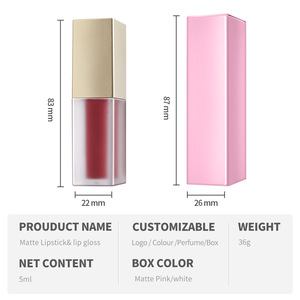 Gloss à lèvres teinté hydratant végétalien personnalisé MLM, sans cruauté, longue tenue, pailleté, repulpant, en tubes avec vitamine E et logo personnalisé - Product Image 2