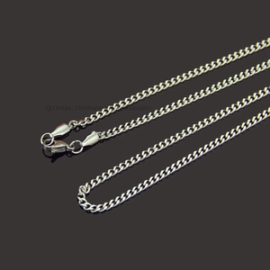 Hip Hop Men's Stainless Steel Fine Vacuum Plated <b>Cuban</b> <b>Chain</b> Necklace Neck <b>Chain</b> Collarbone <b>Chain</b> Tanjing - Product Image 4