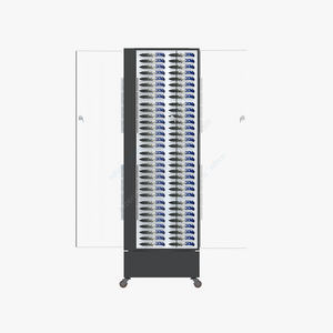 Appareils d'affichage de matériaux en métal rotatifs au détail parquetant des vitrines de couteau acrylique avec des roues - Product Image 6