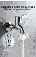Robinet de machine à laver avec logo personnalisé OEM, 1/2 pouce, laiton, extérieur, jardin, robinet d'eau à ouverture rapide, robinet, grifo