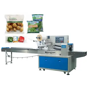 Flow Pack Fresh Vegetable Mushroom / Potato / Pepper Packaging Machine