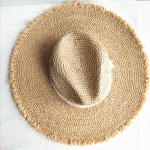 Thời trang phụ nữ Raffia rơm Fedora Hat mềm rộng Vành Panama Trilby mềm Mũ bãi biển UPF 50 + UV bảo vệ Sun hat - Product Image 5