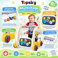 Tapis d'éveil multifonctionnel TOPSKY TOYS en forme d'animal, trotteur d'apprentissage pour bébé, jouet d'éveil et de marche en plastique pour enfants