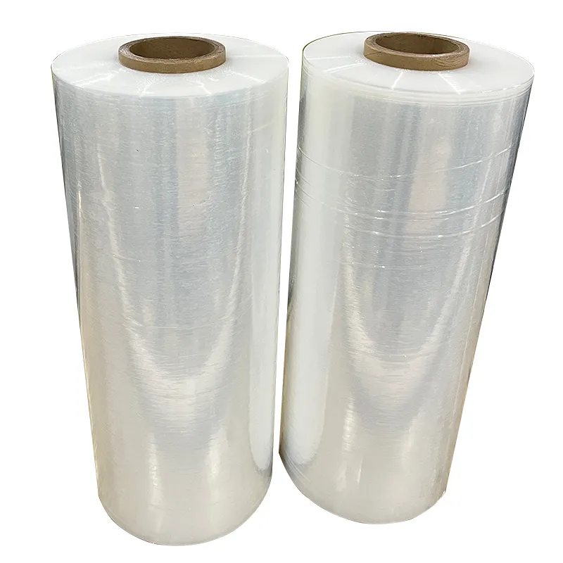 Wrapping Film Jumbo Roll High Quality 50kg Reasonable Price Clear PE Machine Wrap Plastic LLDPE Pallet Packaging Wrapping Film