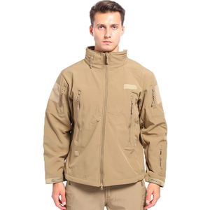เสื้อแจ็คเก็ต DFJ01Tactical สำหรับผู้ชาย เสื้อกันน้ำสำหรับกิจกรรมกลางแจ้ง มีฮู้ด กันลม เหมาะสำหรับทำงาน ทำจากวัสดุ SoftShell มีกระเป๋าหลายช่อง เหมาะสำหรับการล่าสัตว์ ขี่มอเตอร์ไซค์ และกันลมในฤดูหนาว - Product Image 2