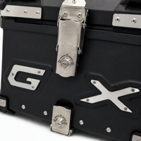 Boîte à bagages pour moto en alliage d'aluminium incrusté 45L, vente en gros directe d'usine, bagages étanches pour le rangement et les voyages en moto