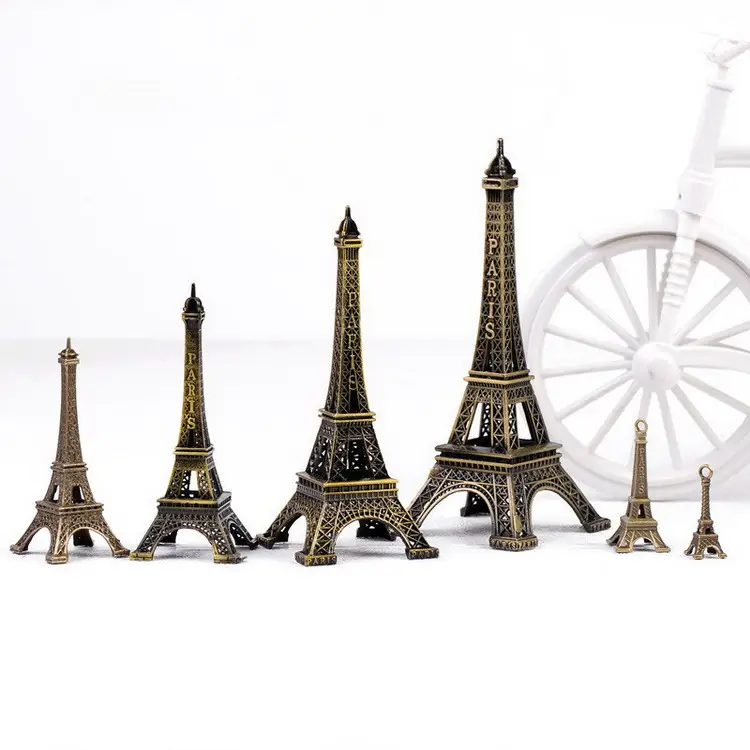Metal Eiffel Tower Model Paris Figurine Craft Home Decoration Gift Box Packing 25cm
