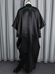 ชุดเดรสยาวแบบสวมไม่มีสายคล้องไหล่สำหรับผู้หญิงสไตล์แอฟริกัน ผ้าลูกไม้แบบ Bubu แขนบาน เอวธรรมชาติ - Product Image 6