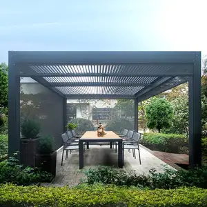 Hoge Kwaliteit Outdoor Luifel Intrekbare Huis Ontwerpen Schaduw Entry Voordeur Dak Aluminium Frame Tuin Serre Tuinhuisje