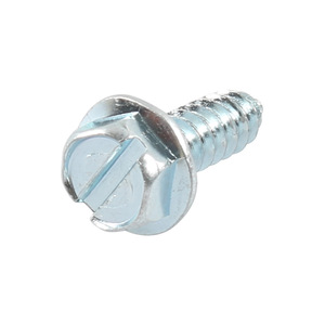 Slotted Pan Head Tapping Screws Zinc Plated With Washer Imperial Inch Metal <b>Fasteners</b> For General Industry Use - Product Image 5