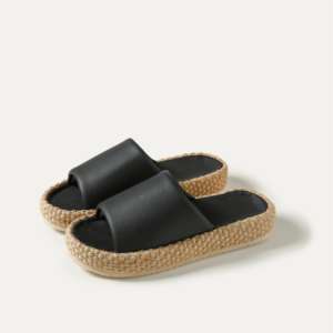 Nouvelles pantoufles d'été 2025 en PU pour femmes, à bout ouvert, design plat, semelle extérieure en TPR, vente en gros, modèle tendance pour l'été - Product Image 2