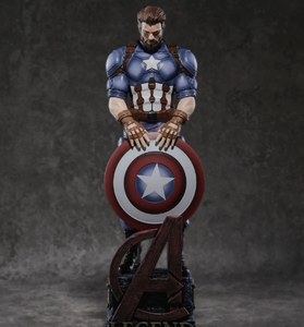 Estatua <span class=keywords><strong>de</strong></span> Resina <span class=keywords><strong>de</strong></span> Capitán América <span class=keywords><strong>de</strong></span> Alta Definición con Escudo, Figura Coleccionable <span class=keywords><strong>de</strong></span> <span class=keywords><strong>Marvel</strong></span> Avengers para Exhibición en Escritorio y Regalo - Product Image 2