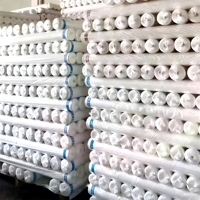 Vente directe usine – Tissu taffetas 100 % polyester 190T, doux, lisse, infroissable, léger (55 GSM) pour entoilage