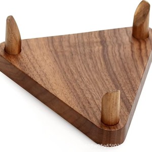 Présentoir à balles en bois pour le football et le baseball, rangement de bureau avec base en bois massif, polyvalent et durable, 13,5 cm - Product Image 2