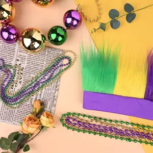 Mardi Gras perline collane parrucca fascia per capelli accessori per feste Festival Mardi Gras feste feste feste feste feste feste Costume carnevale forniture