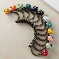 Porte-manteau mural antique en céramique colorée, crochet coloré pour manteaux et chapeaux, pour la décoration de la maison