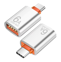 Adaptateur OTG USB 3.0 Type C 6A 120W, convertisseur Type C mâle vers USB femelle, transfert de données, convertisseur USB C, adaptateur de chargeur de téléphone