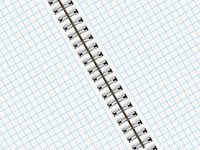 Cuaderno de Color blanco con cuadrículas y cuadrículas, grande, personalizado, ideal para el hogar, escuela, oficina y negocios