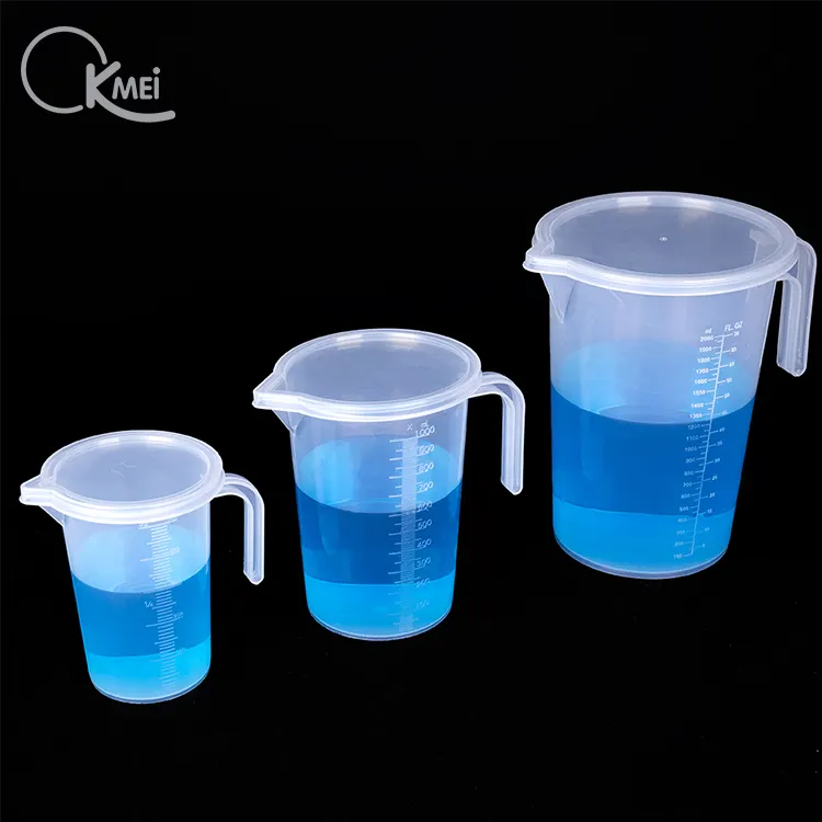 Factory Directly Graduated Plastic Liquid Measuring Cup/Jug With Handle